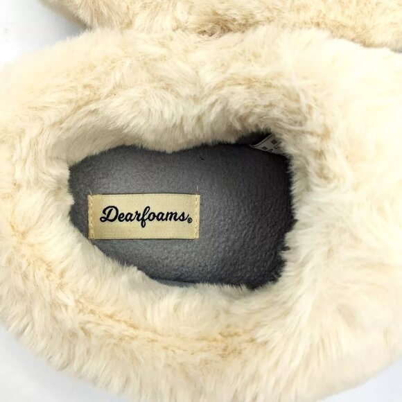 Dearfoams “Total Comfort” Women’s Memory Foam Clog Slipper Light Grey Sizes - Picture 5 of 8